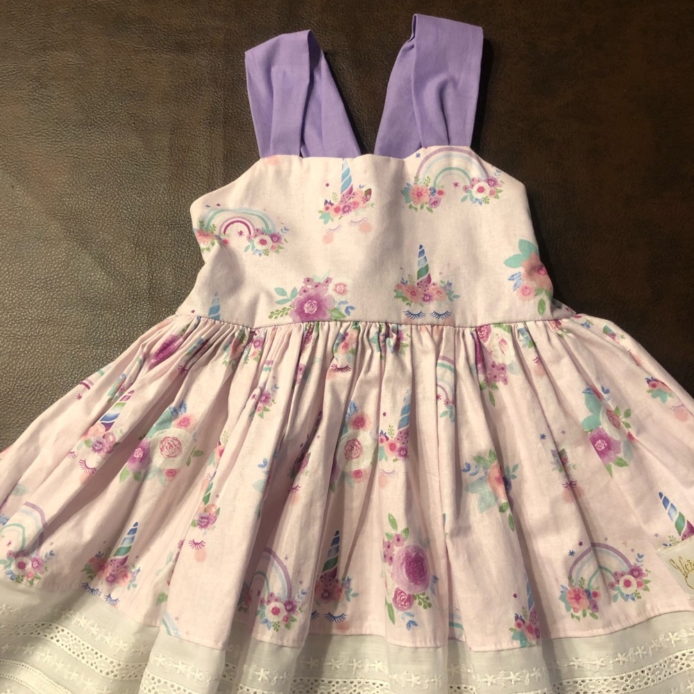 2T Unicorn dress from Etsy shop Very Chic Baby!